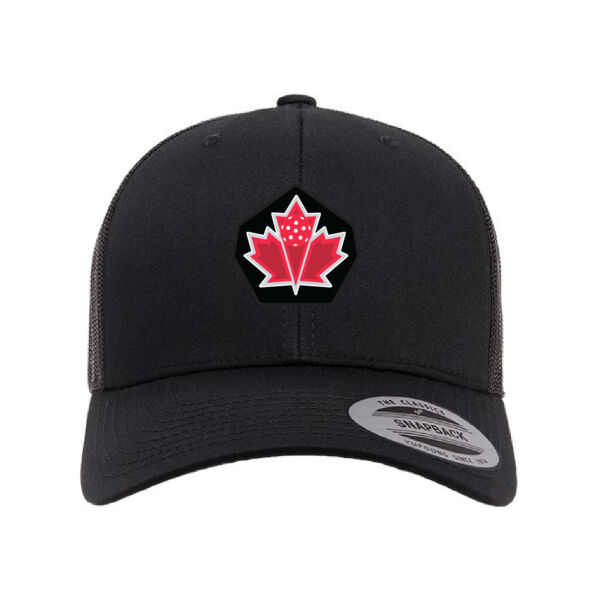 Yupoong Adult Emblem Patched Trucker Cap Thumbnail