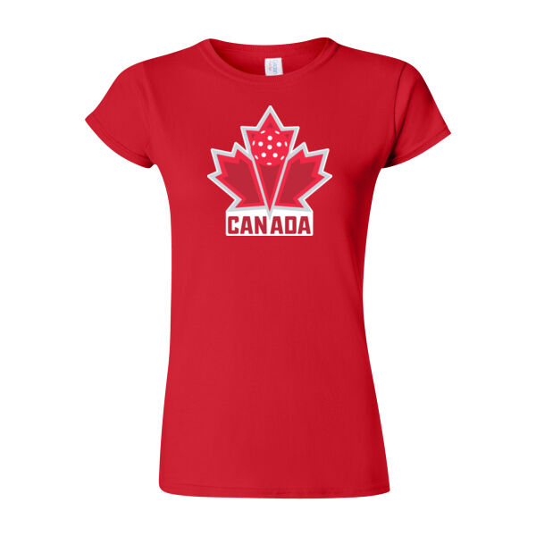 Gildan Women's PB Crest Printed T-Shirt Thumbnail