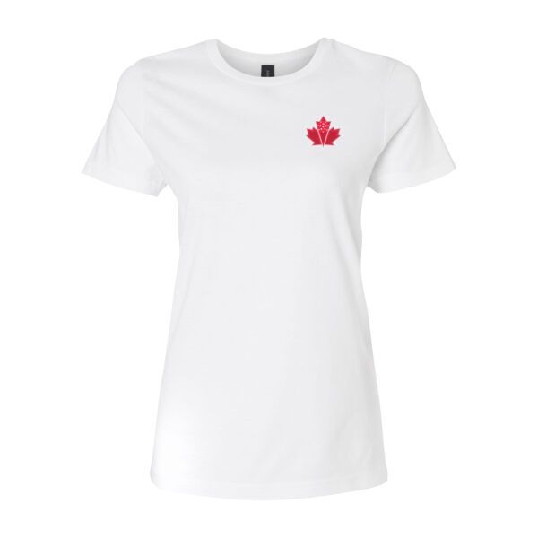 Gildan Women's Leaf Emblem Printed T-Shirt Thumbnail