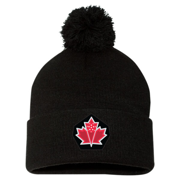 Sportsman Adult Emblem Patched Pom-Pom Toque Thumbnail